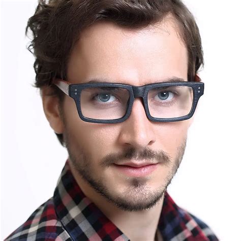 black square frame glasses men's.